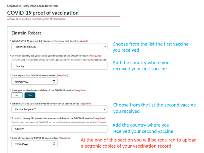 Covid-19 proof of Vaccination - ArriveCAN T&T